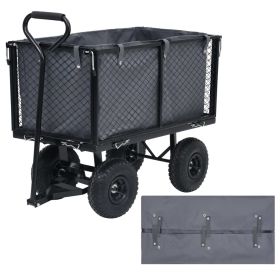 Garden Cart Liner Dark Gray 31.9"x16.1"x15.7" Fabric