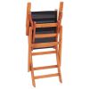 Folding Patio Chairs 4 pcs Solid Eucalyptus Wood&Textilene