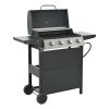 4 Burner Barbecue Grill Stainless Steel Gas Grill