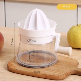 Household Multi-functional Small Manual Juicer Kitchen Gadgets (Color: White)