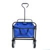 Outdoor Folding Wagon Garden ;  Large Capacity Folding Wagon Garden Shopping Beach Cart ; Heavy Duty Foldable Cart;  for Outdoor Activities;  Beaches;