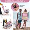 2 Pieces Folding Backpack Beach Chair with Pillow