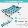 Patio Hammock Foldable Portable Swing Chair Bed with Detachable Pillow