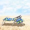 2 Pieces Folding Backpack Beach Chair with Pillow