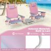 2 Pack 5-Position Outdoor Folding Backpack Beach Table Chair Reclining Chair Set