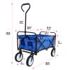 Outdoor Folding Wagon Garden ;  Large Capacity Folding Wagon Garden Shopping Beach Cart ; Heavy Duty Foldable Cart;  for Outdoor Activities;  Beaches;