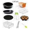 Kitchen Cooking Tool 10Pcs Accessory Baking Basket Pizza Plate Grill Pot For Airfryer 3.2-5.8QT