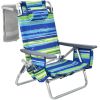 2 Pieces Folding Backpack Beach Chair with Pillow