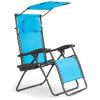 Folding Recliner Lounge Chair with Shade Canopy Cup Holder