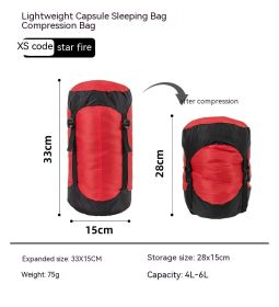 Down Compression Outdoor Storage Bag (Option: Star Fire Red XS Code)